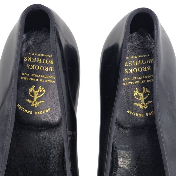 Brooks Brothers England Black Patent Leather Tuxedo Opera Shoes 9.5 Wedding Prom - Picture 6 of 13